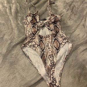 NASTY GAL snake skin body suit